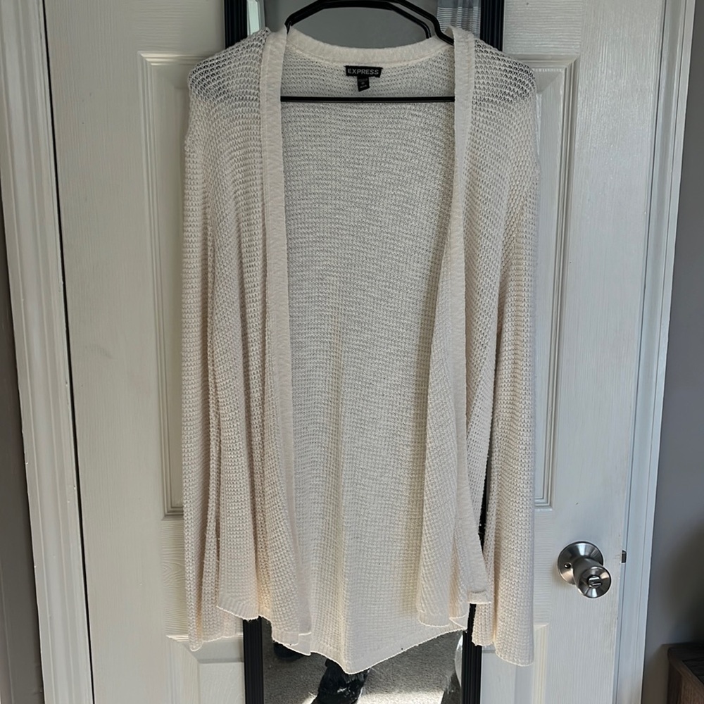 Express white cardigan